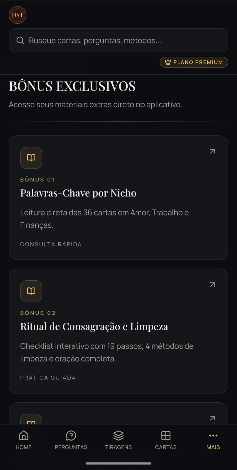 Bônus exclusivos